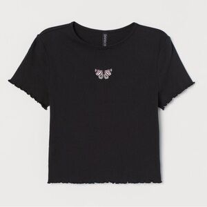 Short Butterfly Top in Size M from H&M
